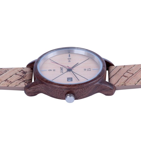 Montre en bois Baikal avec bracelet vegan en liège