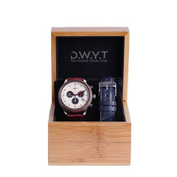 MARCOPOLO croco carmin-bleu de minuit-coffret cadeau