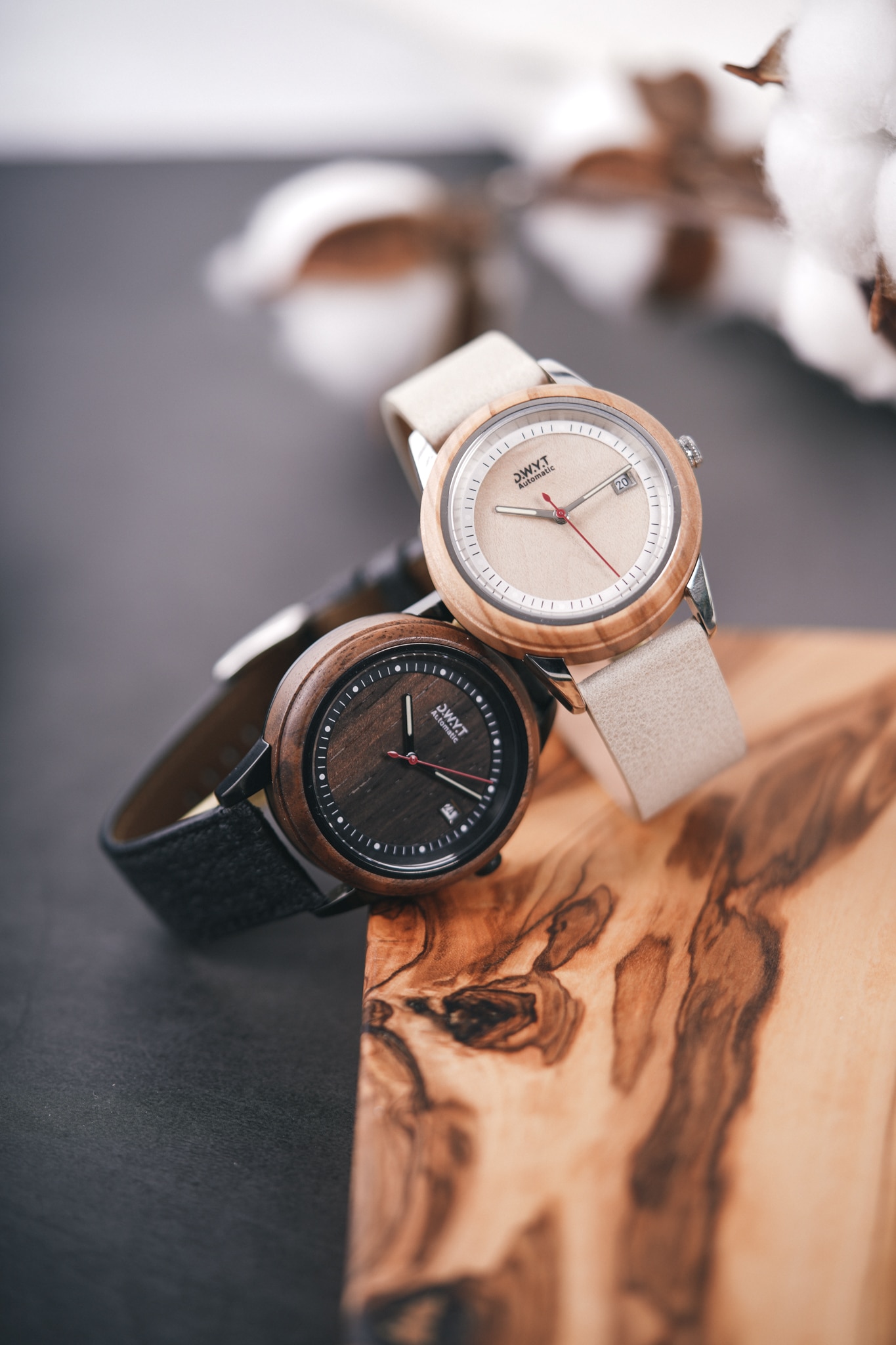 Photo de collection de la montre en bois automatique Mood